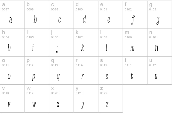 ArgentBobSquish lowercase a-z preview