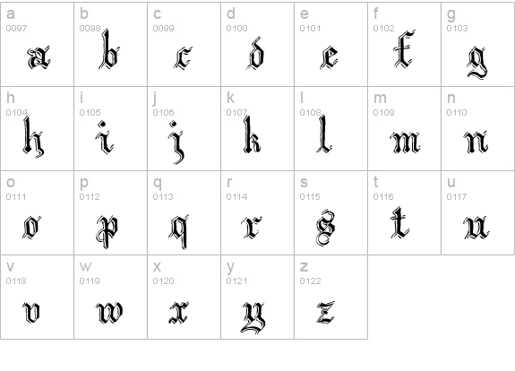 Argor Got Scaqh lowercase a-z preview