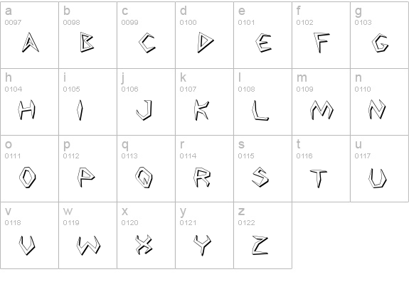 Argosy 3D lowercase a-z preview