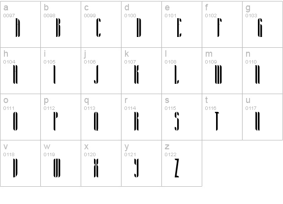 Aria lowercase a-z preview