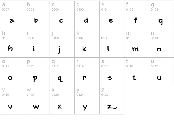 Arilon Bold lowercase a-z preview