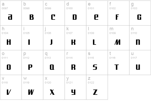 Arizona Airways NF lowercase a-z preview