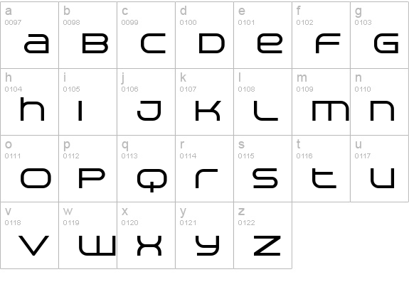 Arkitech Medium lowercase a-z preview