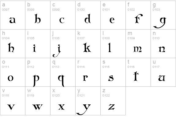 Arlekino lowercase a-z preview