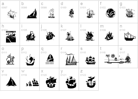 ArmadaPirata lowercase a-z preview
