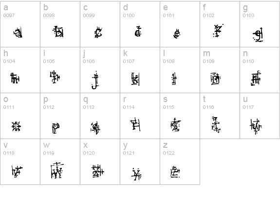 Armaggedon Industrial lowercase a-z preview