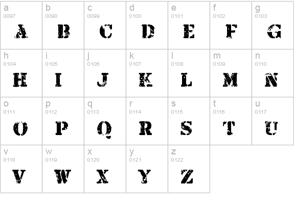 Armalite Rifle lowercase a-z preview