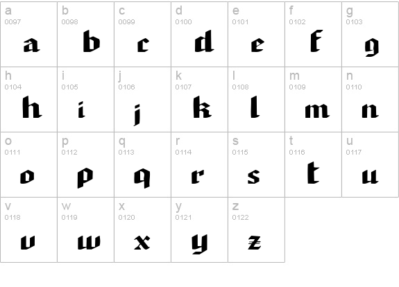 ArmedaSSK Bold lowercase a-z preview