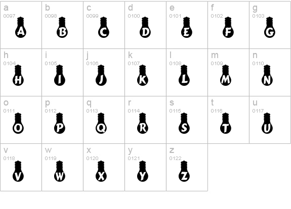 Armleuchter Heavy lowercase a-z preview