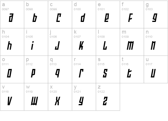 Armor Piercing 2.0 BB Italic lowercase a-z preview