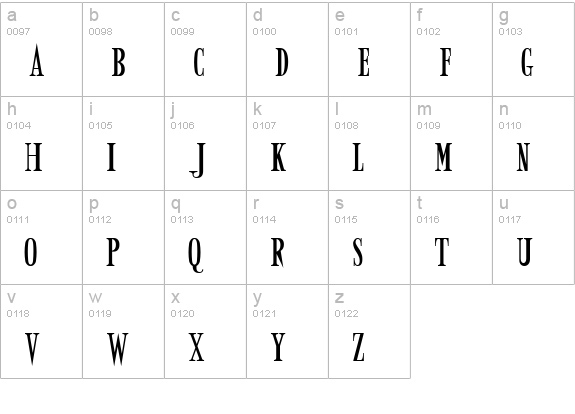 Army of Darkness lowercase a-z preview