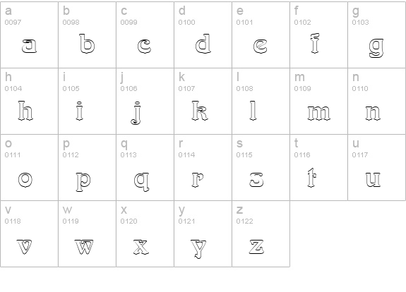 ArnoldBoeDOu1 lowercase a-z preview