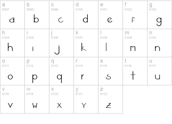 ArqBasica lowercase a-z preview