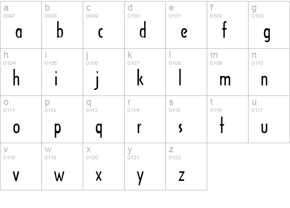 Arquitectura Regular lowercase a-z preview