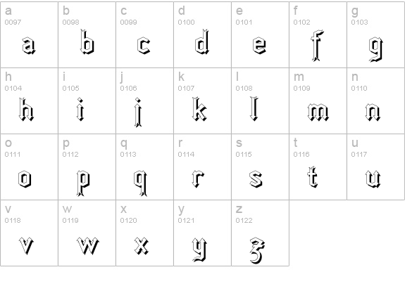 ArrowheadLakeSunlit lowercase a-z preview