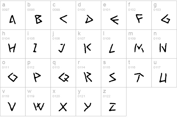 Art Greco lowercase a-z preview