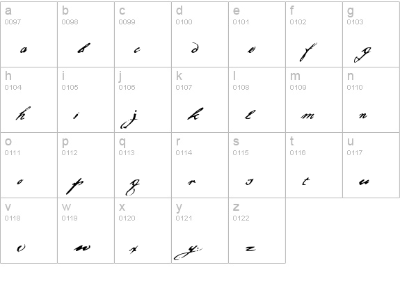 Article10-Regular lowercase a-z preview