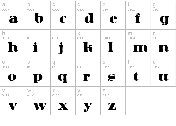 Articula Display SSi lowercase a-z preview