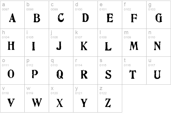 Artistamp Wet lowercase a-z preview