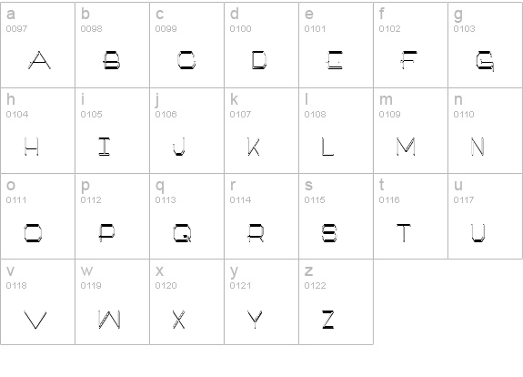 Artlook 3-D Narrower lowercase a-z preview