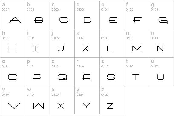 Artlookin Regular lowercase a-z preview