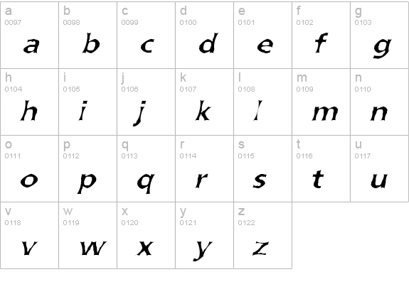 Arvada lowercase a-z preview