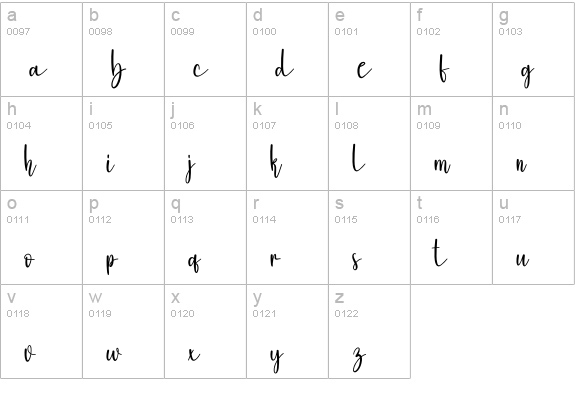 Ashley Felhan lowercase a-z preview