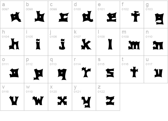 AsianWallpainting lowercase a-z preview