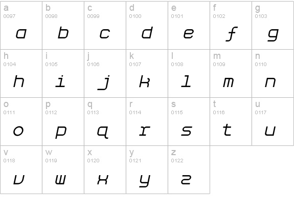 Aspirin-Intoxicate lowercase a-z preview