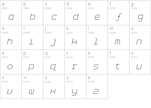 Aspirin-Refill-Dazed lowercase a-z preview