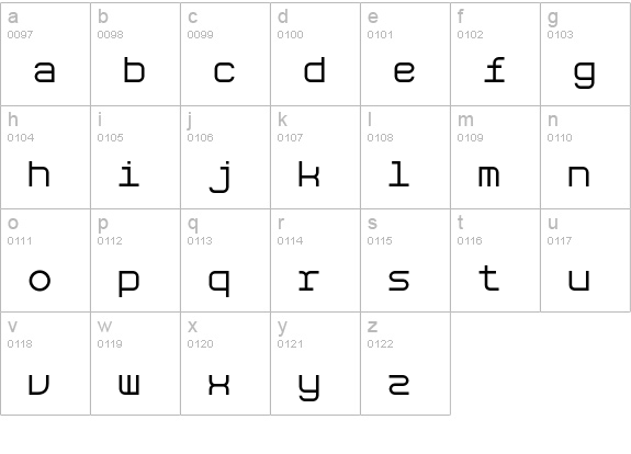 Aspirin-Regular lowercase a-z preview