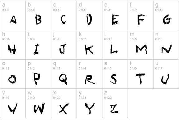 Asqualt lowercase a-z preview