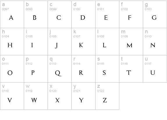 Assassin$ lowercase a-z preview