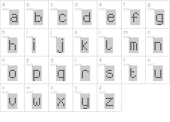 Astalamet lowercase a-z preview