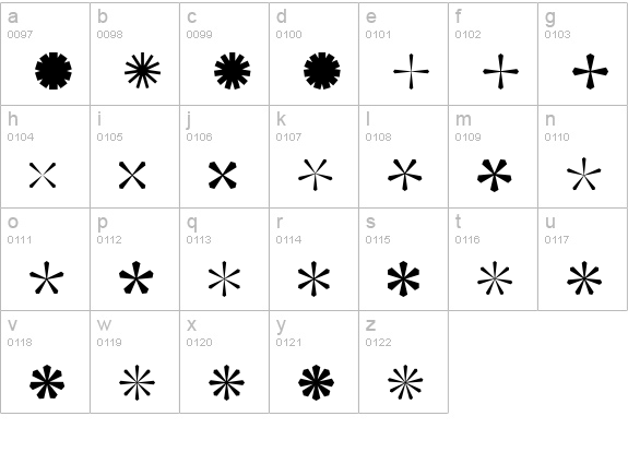 Asterisp Beta lowercase a-z preview