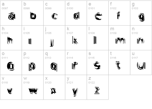 Astigama Tizm lowercase a-z preview