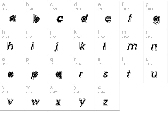 Astigma lowercase a-z preview
