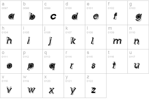 Astigma Regular lowercase a-z preview