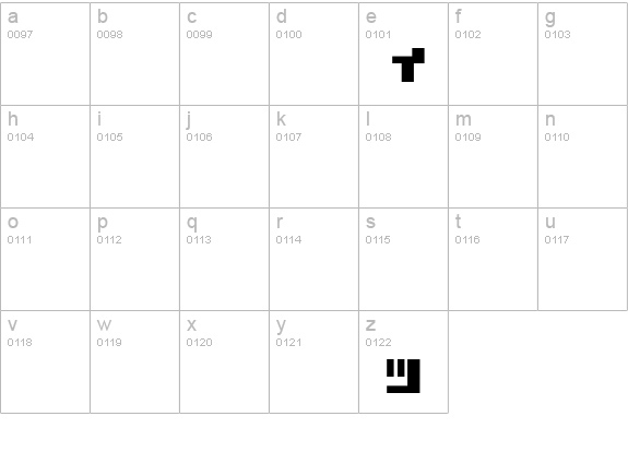 Astro-Bold lowercase a-z preview