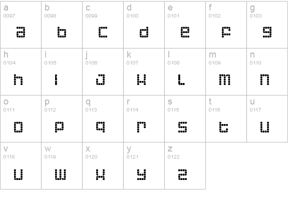 Astronaut II lowercase a-z preview