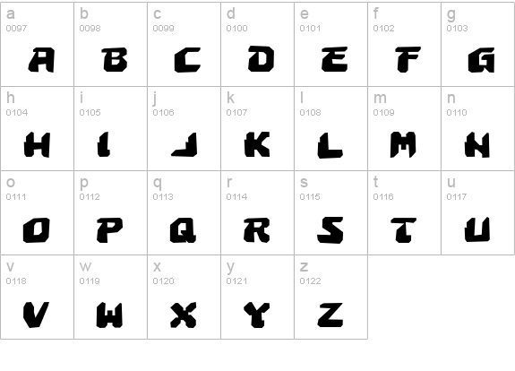 Astropolis Rough lowercase a-z preview