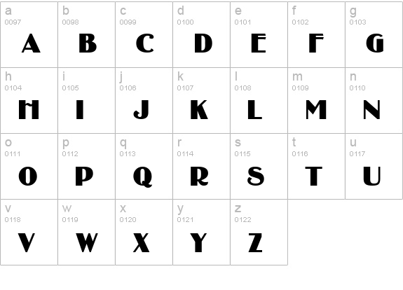 AsukaCapsSSK lowercase a-z preview