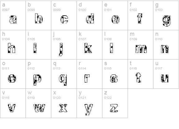Asylum lowercase a-z preview