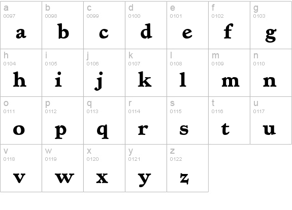 AT Hadriano Std Extra Bold lowercase a-z preview