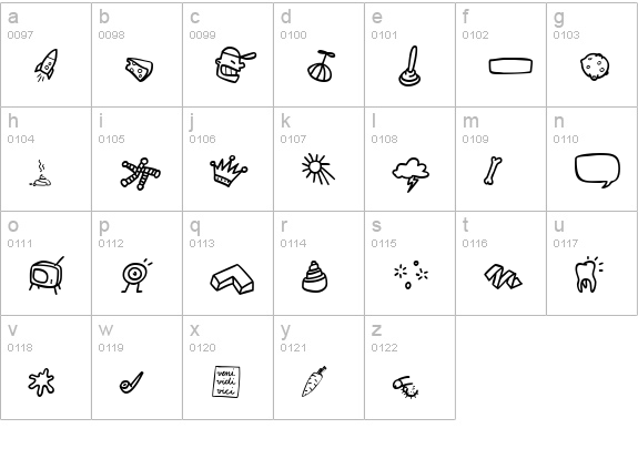 Atman dings lowercase a-z preview