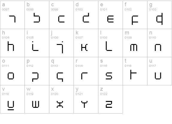 Atmosphere Light lowercase a-z preview