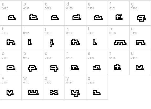 Atomic-OutlineScript lowercase a-z preview