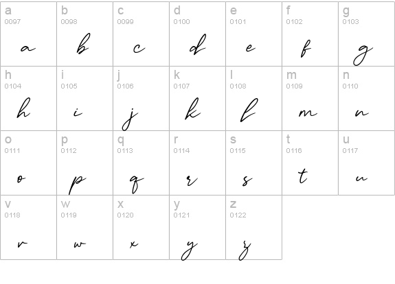 audys lowercase a-z preview