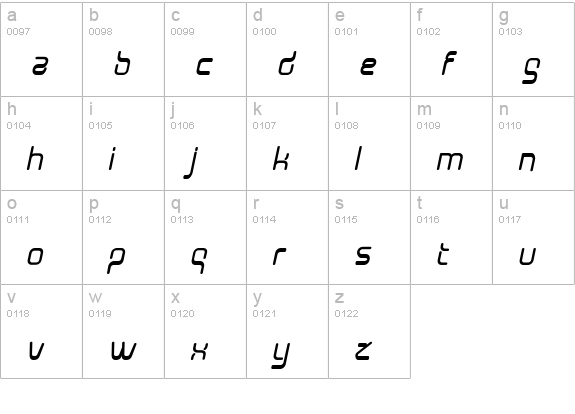 Aunchanted Bold Oblique lowercase a-z preview