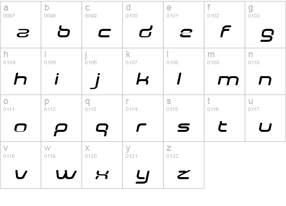 AunchantedExpandedBoldOblique lowercase a-z preview